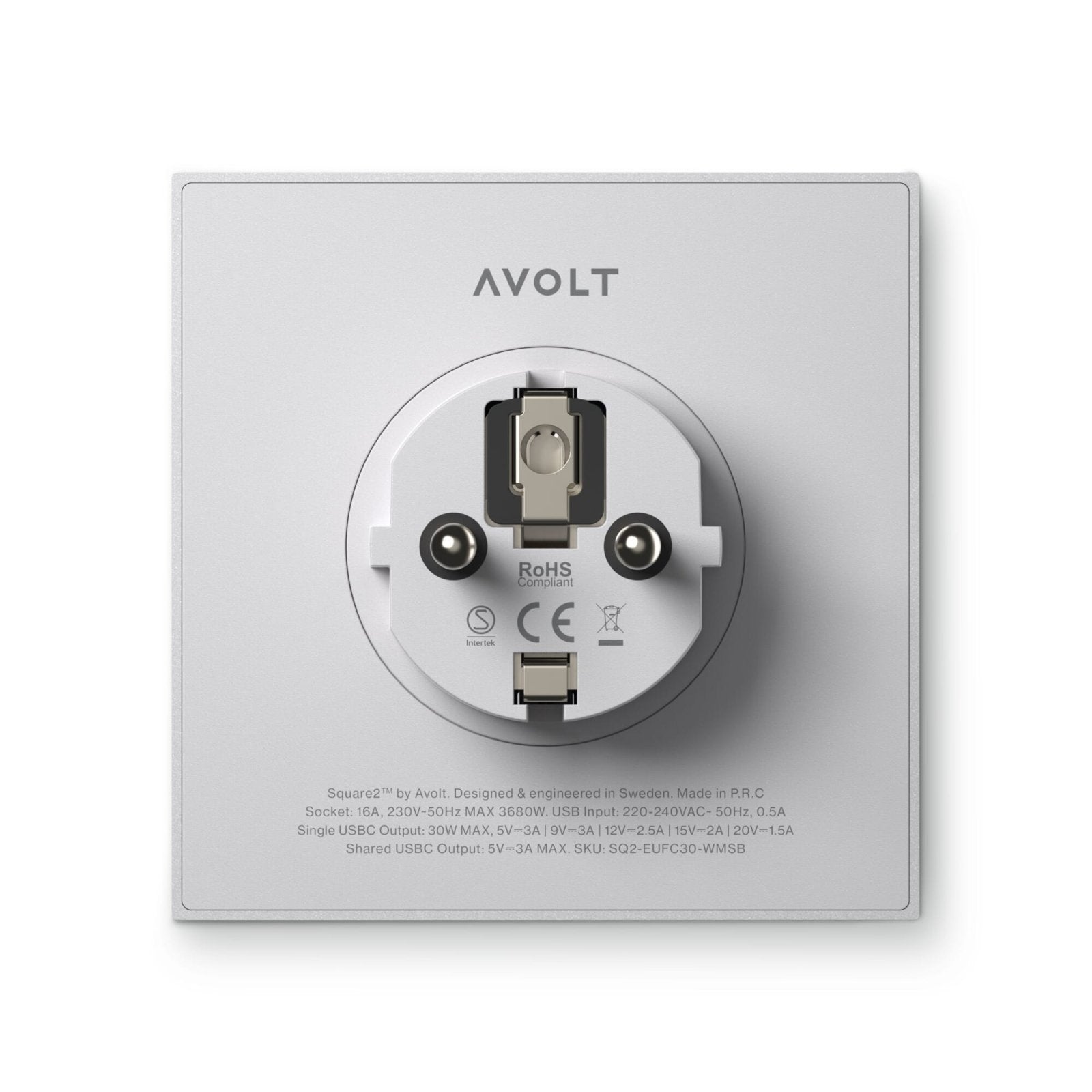 Avolt Square 2 - USB C - Gotland Grey Dekoration von AVOLT