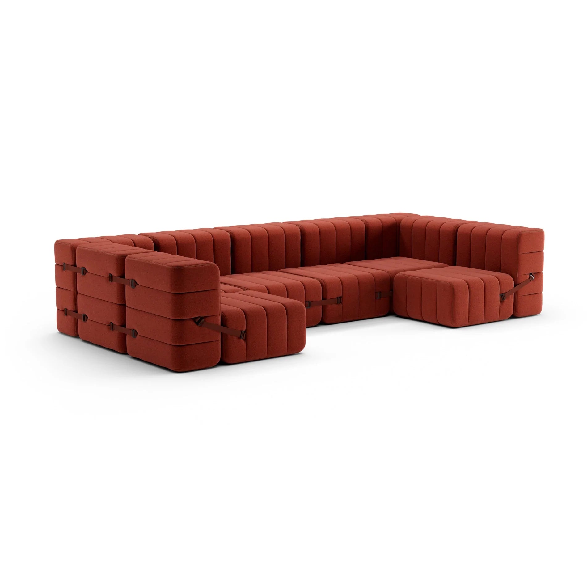 Modulares Sofa-System Curt - Dama Rot Sofas von Ambivalenz