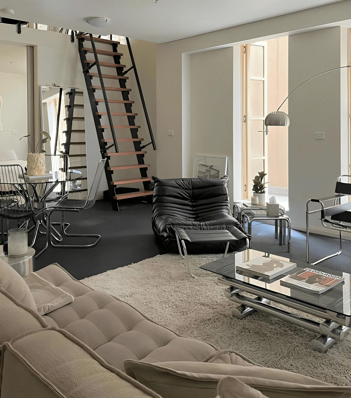 Furnishing in modern industrial style