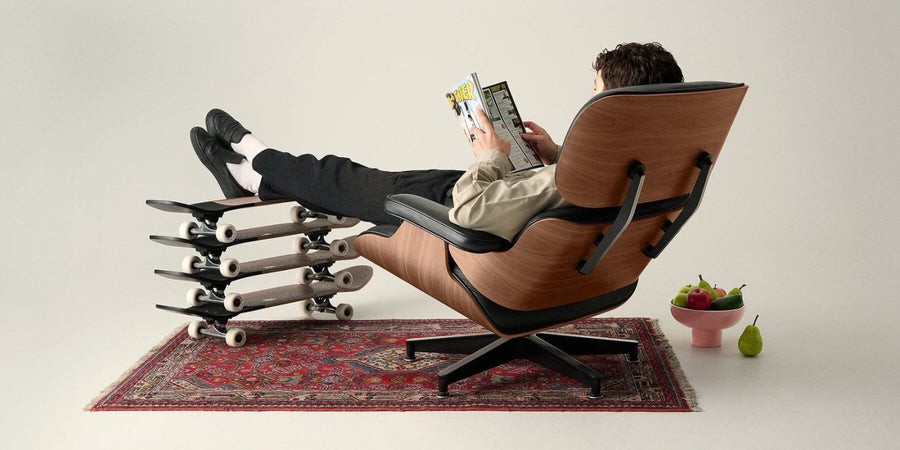 Skateboards as a tribute to Charles and Ray Eames: Globe's latest collection