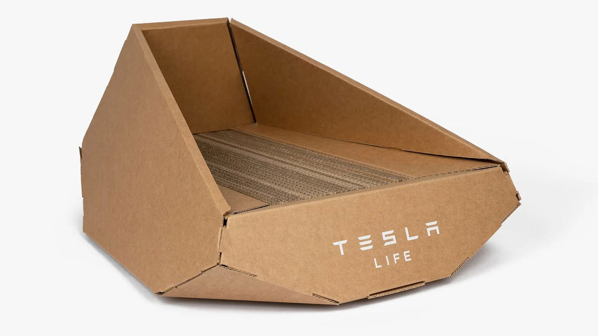 Tesla presents futuristic cat house inspired by Cybertruck aesthetics in China