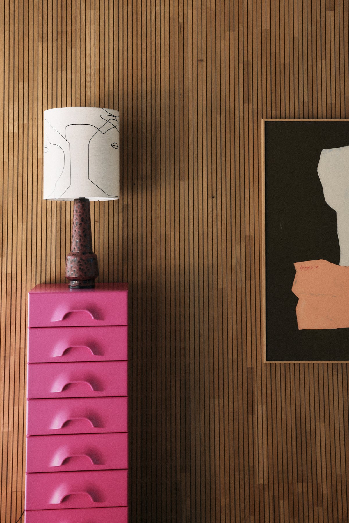 Printed Faces Lampenschirm – HKLIVING – Ansicht 2