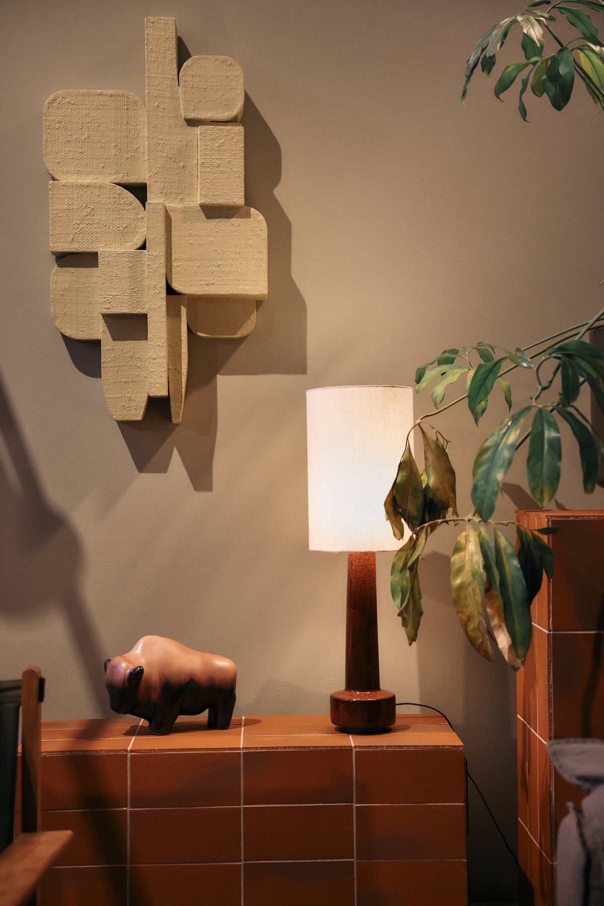 Linen Zylinder-Lampenschirm – HKLIVING – Ansicht 7