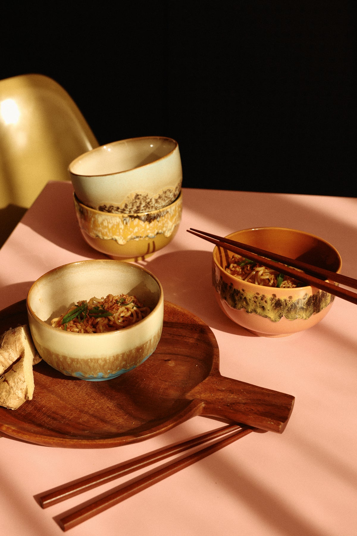 70s Ceramics – Noodle Bowls, Seabreeze (set of 4) – HKLIVING – view 2