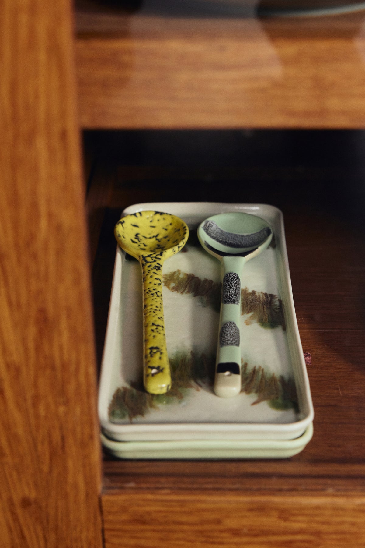 70s Ceramics – Serving Spoons, Mines (set of 2) – HKLIVING – view 2