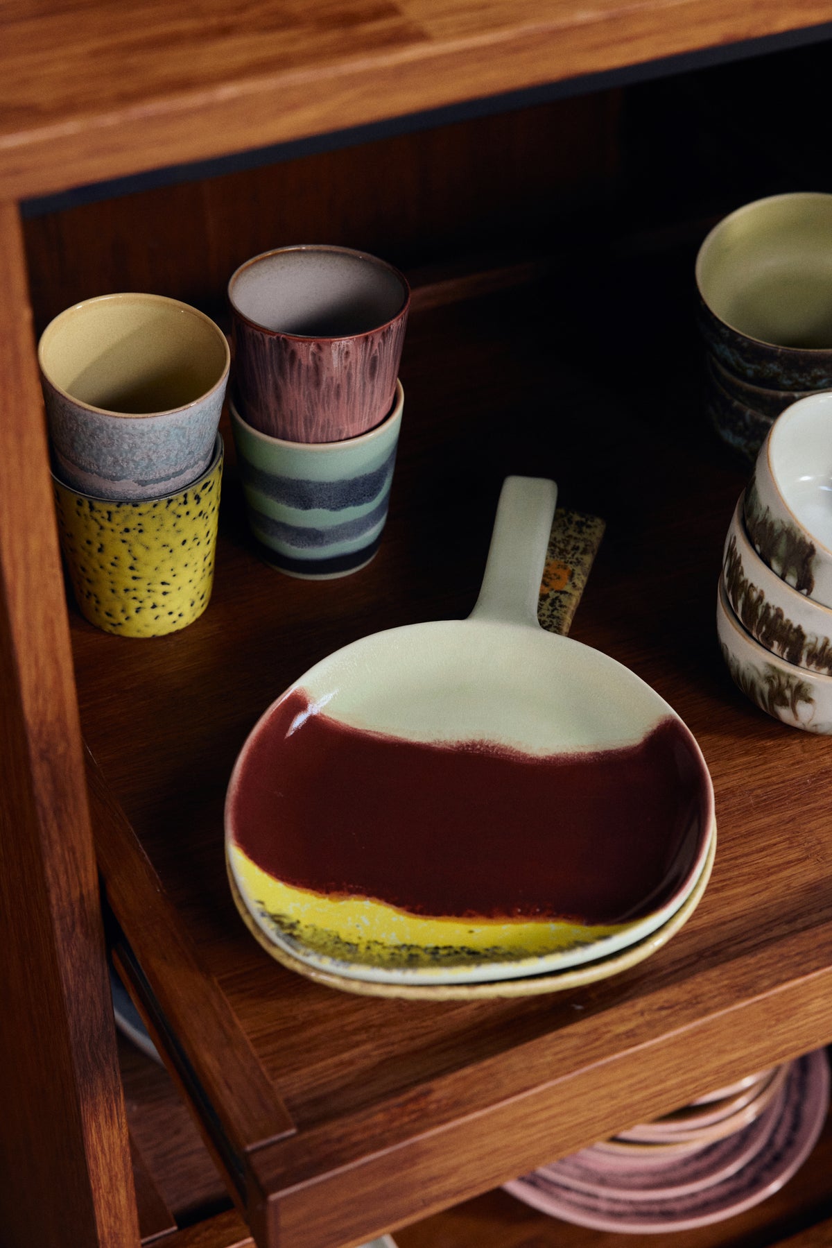 70s Ceramics – Servierplatte, Cherry – HKLIVING – Ansicht 4