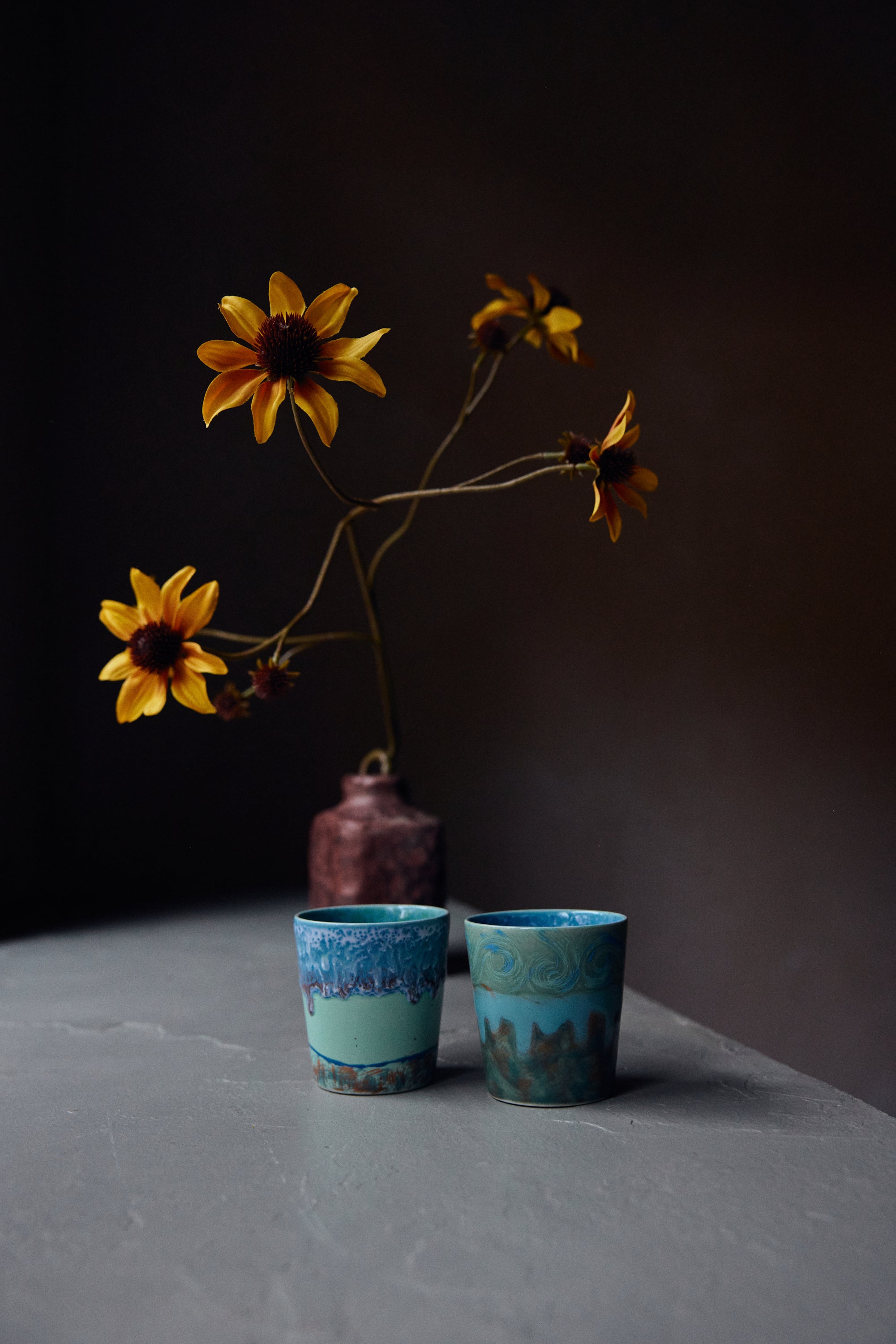 70s Ceramics: Van Gogh Coffee Mugs, Self Portrait (2er Set)