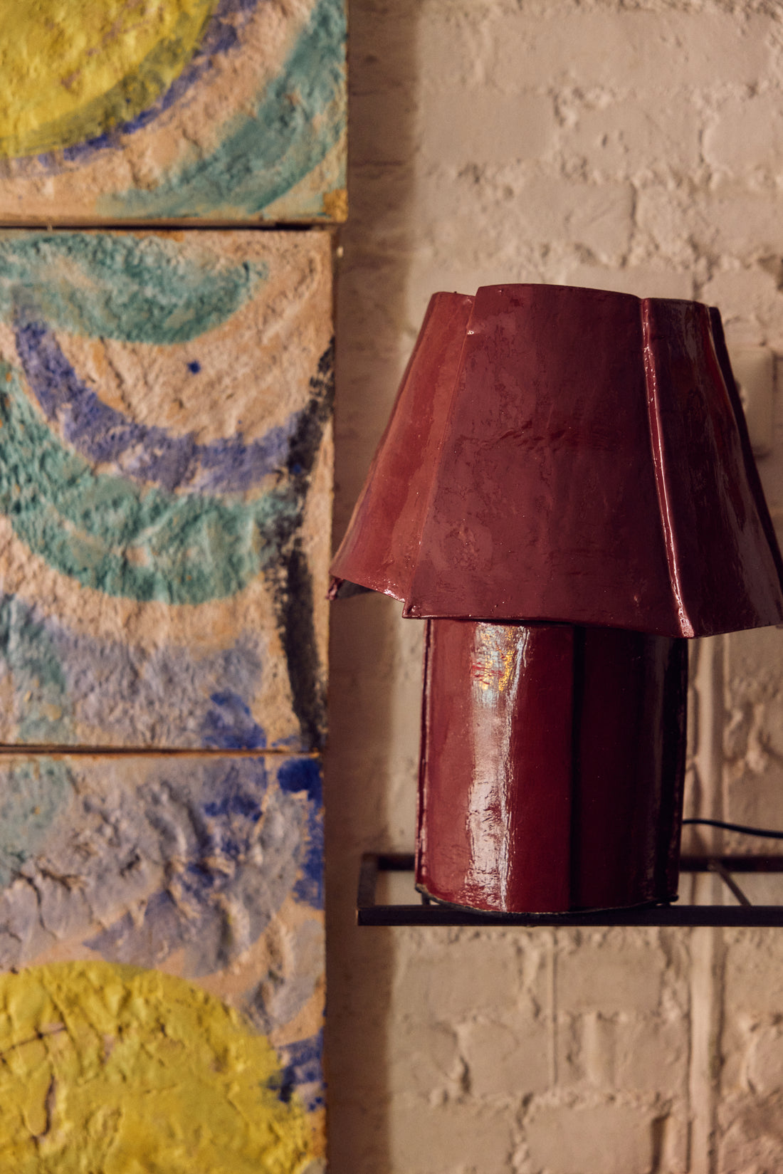 Cotton Maché Table Lamp