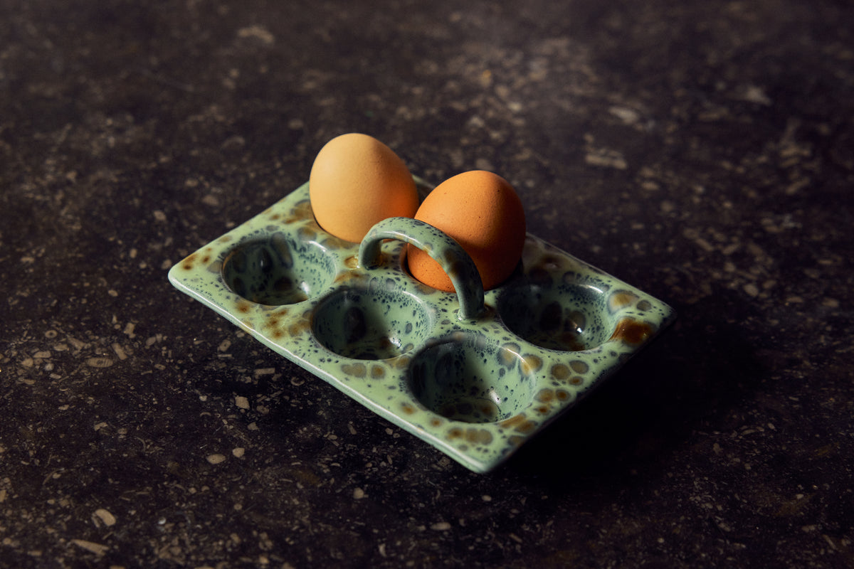 70s Ceramics – Eierplatte, Minty – HKLIVING – Ansicht 2