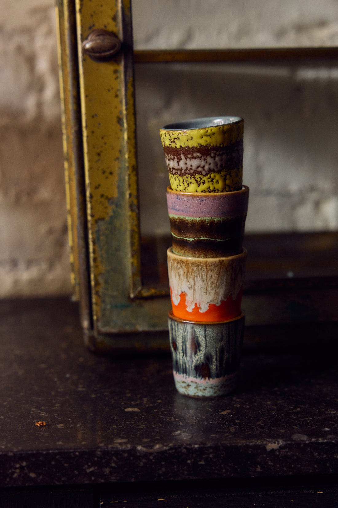 70s Ceramics – Coffee Mugs, Funky (set of 4)