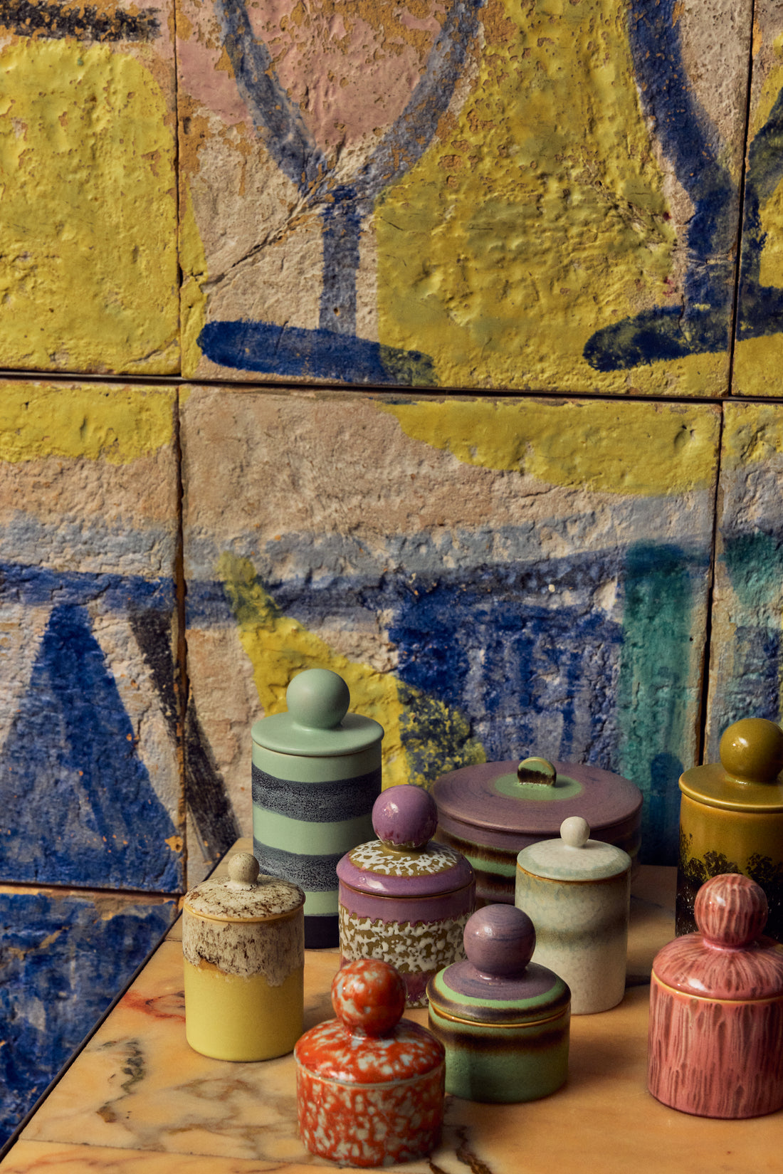 70s Ceramics – Kleine Vorratsdose, Deepsea