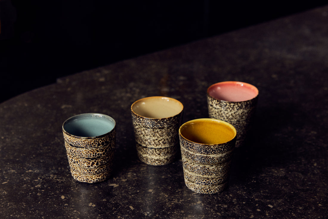 70s Ceramics – Coffee Mugs, Brew Variation (set of 4)