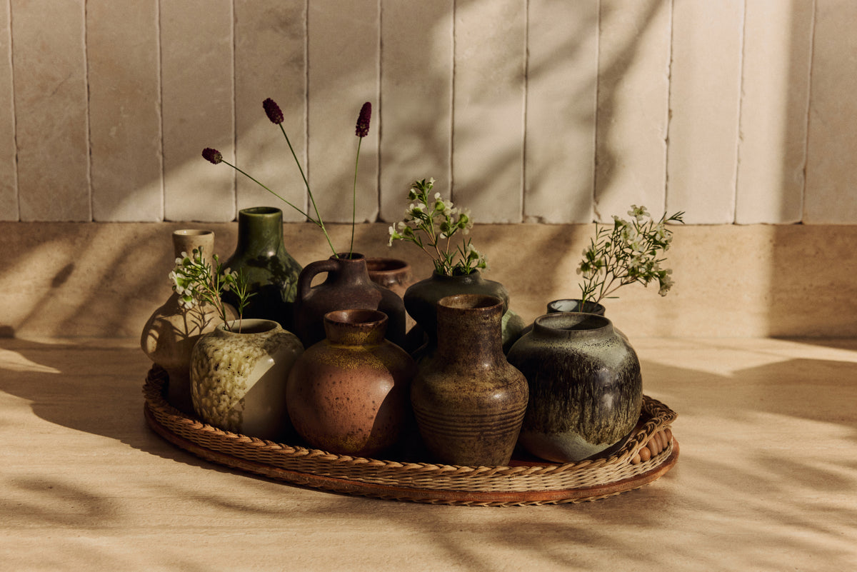 70s Ceramics – Kleine Vasen, Pursuit (5-Set) – HKLIVING – Ansicht 5
