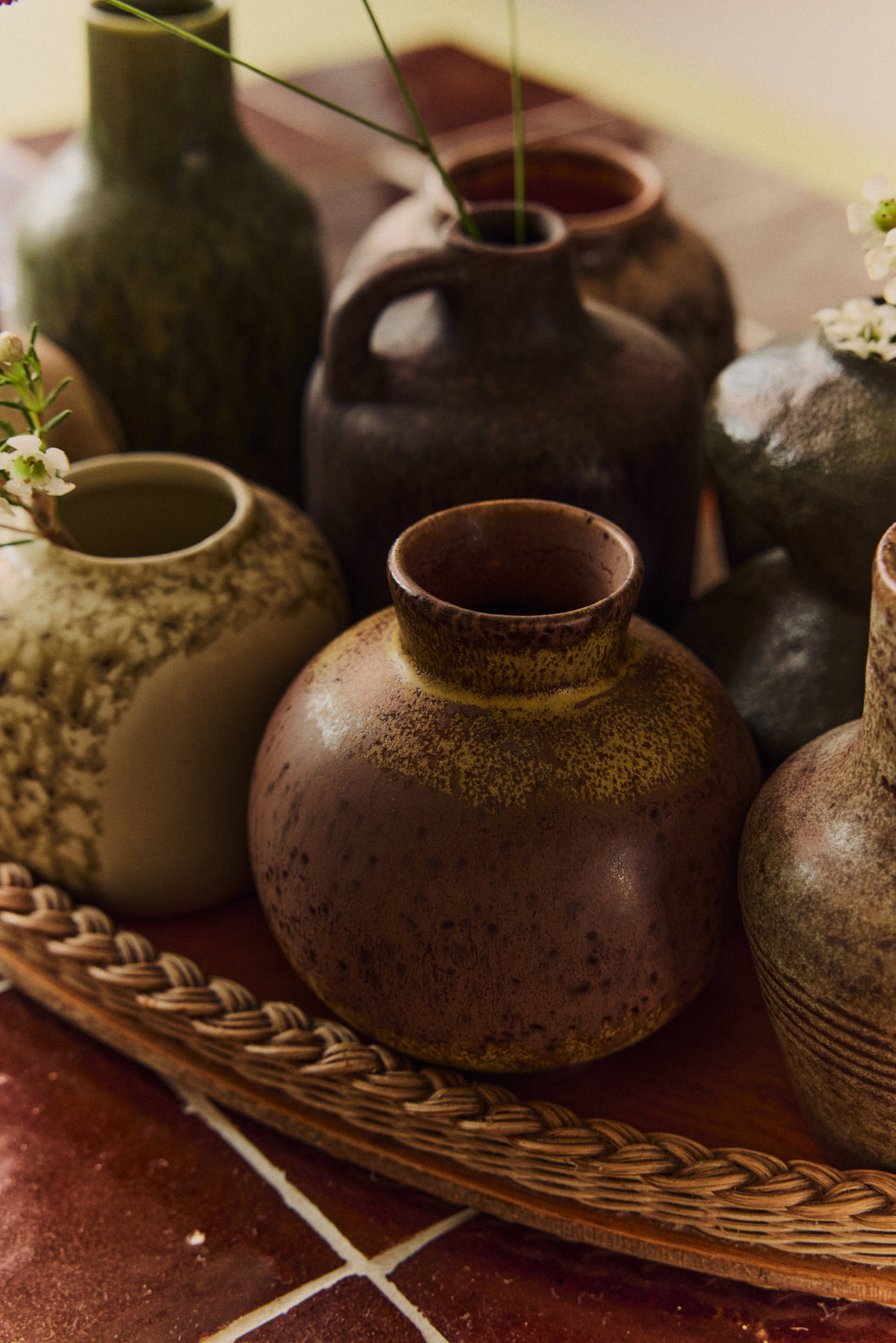 70s Ceramics – Kleine Vasen, Pursuit (5-Set)