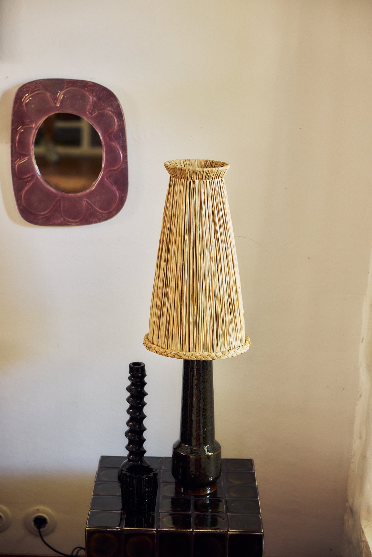 Raffia Lampenschirm – HKLIVING – Ansicht 2