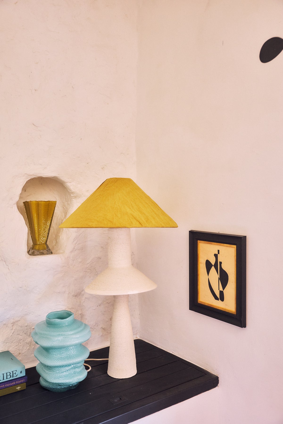 Linen Lampenschirm Senfgelb – HKLIVING – Ansicht 2