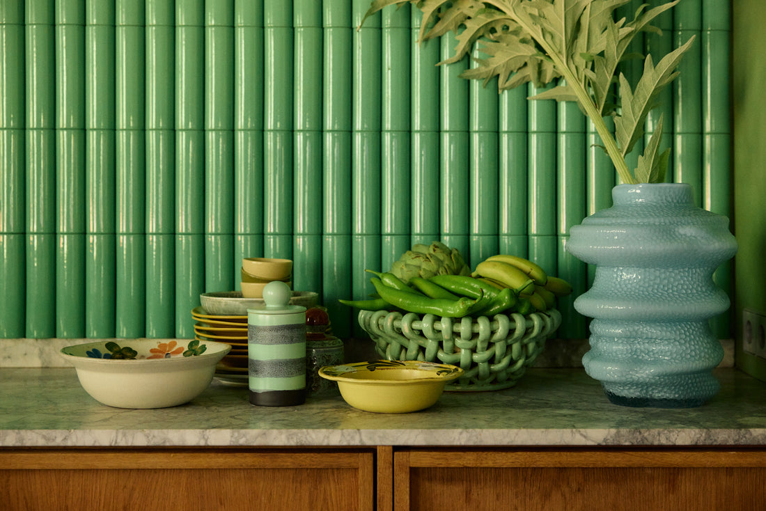 70s Ceramics – Medium Storage Jar, River