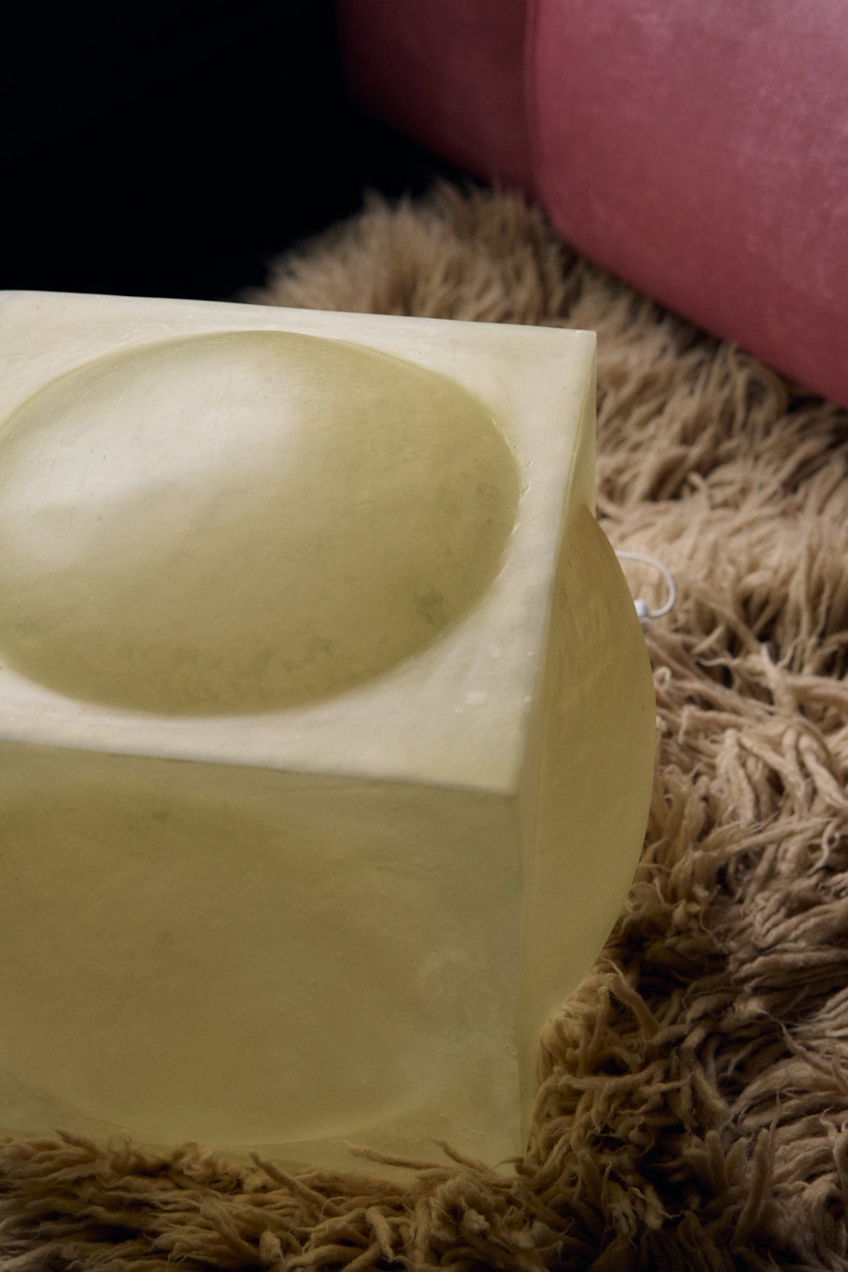 Glassfibre Stehleuchte, Natur – HKLIVING – Ansicht 2