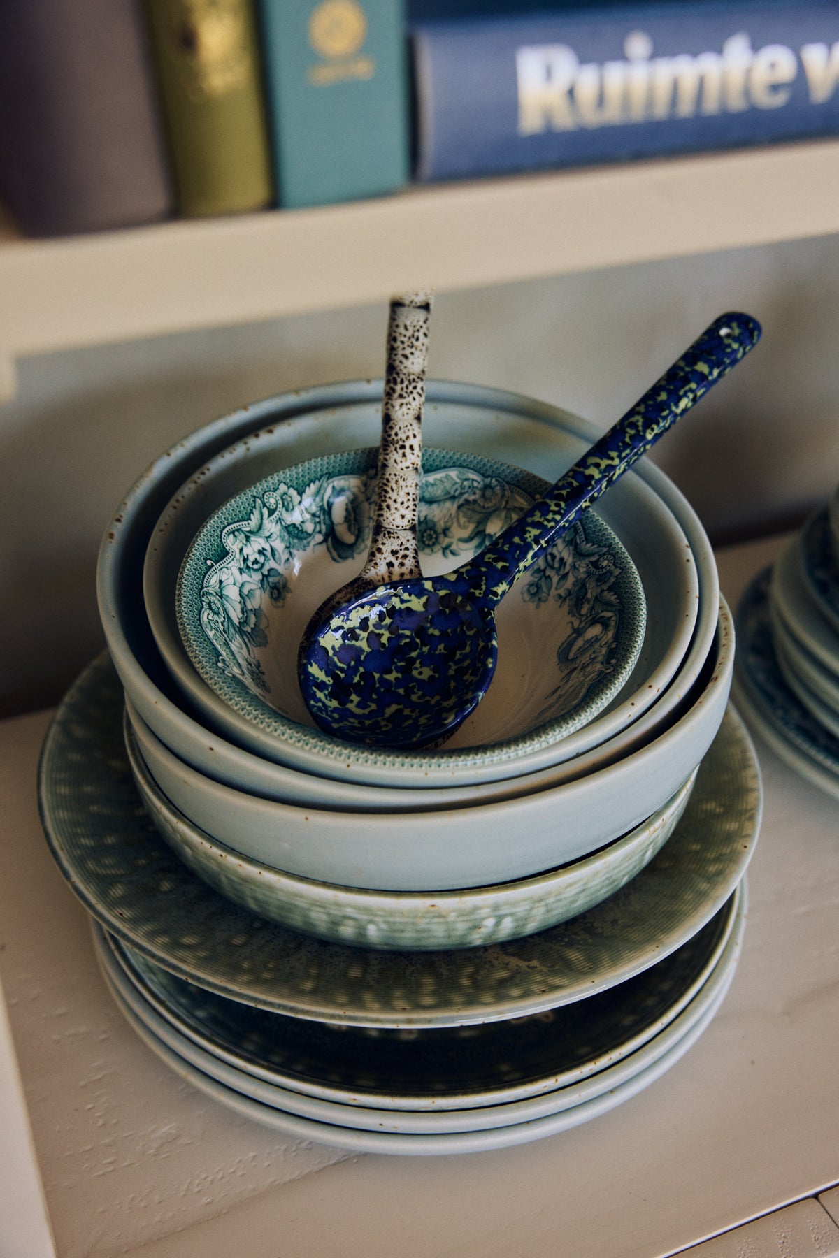 70s Ceramics – Serving Spoons, Blues (set of 2) – HKLIVING – view 4