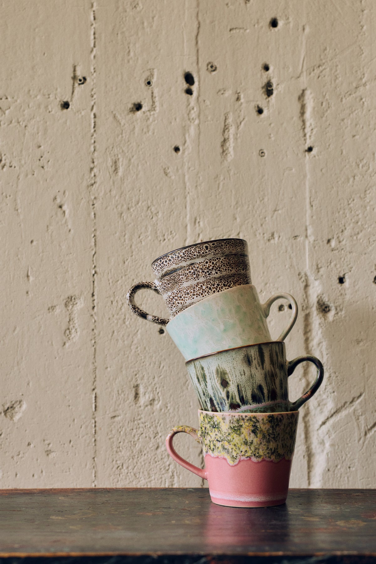 70s Ceramics – Cappuccinotassen, Me-Time (4-Set) – HKLIVING – Ansicht 5