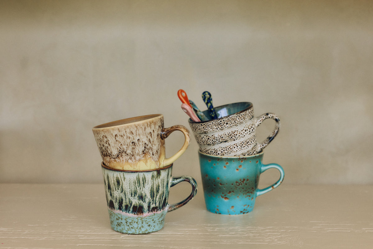 70s Ceramics – Americanotassen, Lavish (4-Set) – HKLIVING – Ansicht 2