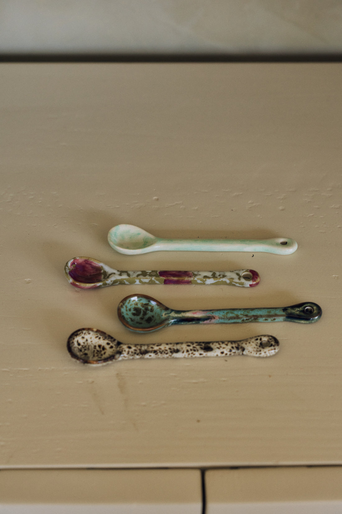 70s Ceramics – Löffel M, Marine (4-Set)