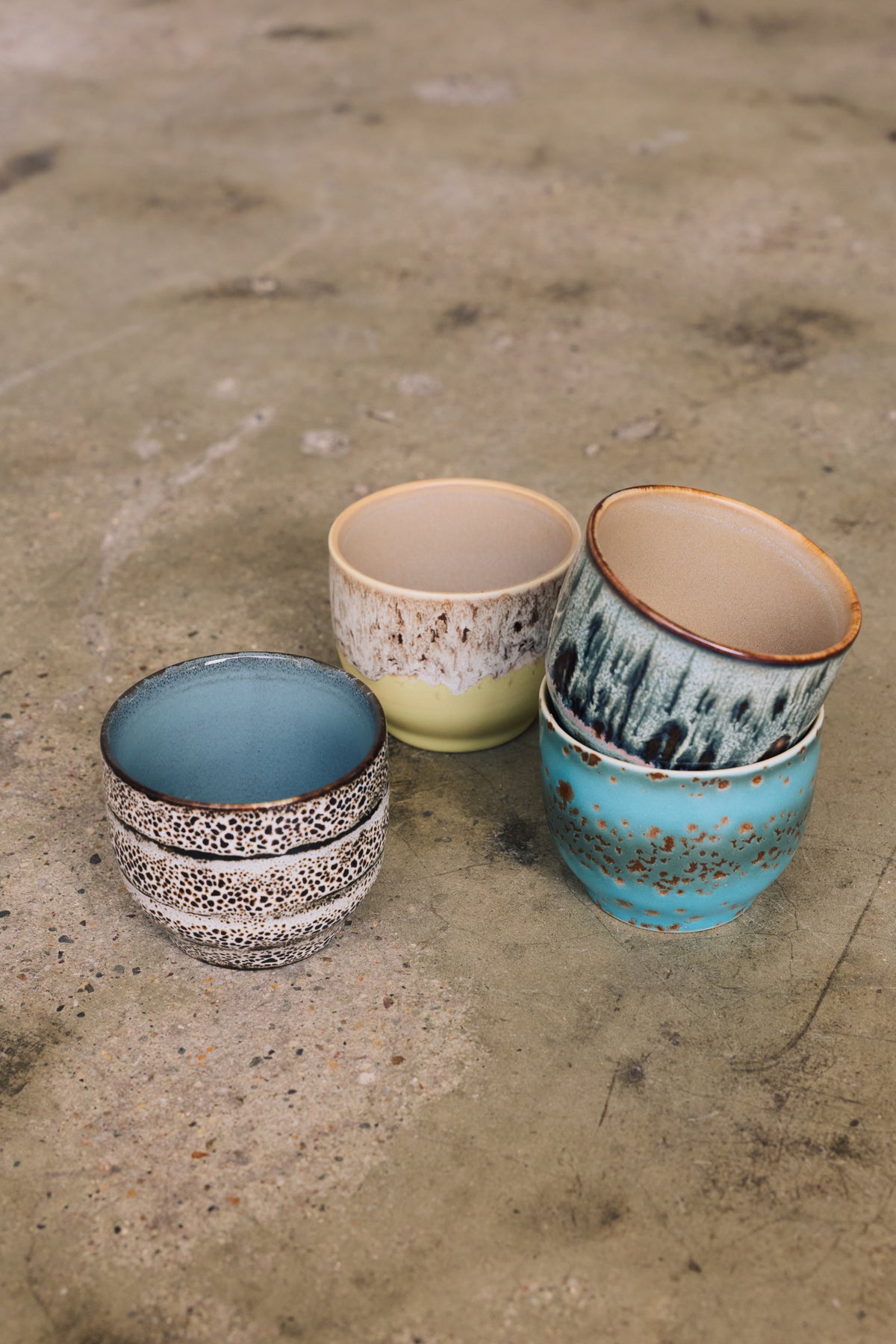 70s Ceramics – Cafétassen, Abundance (4-Set) – HKLIVING – Ansicht 5