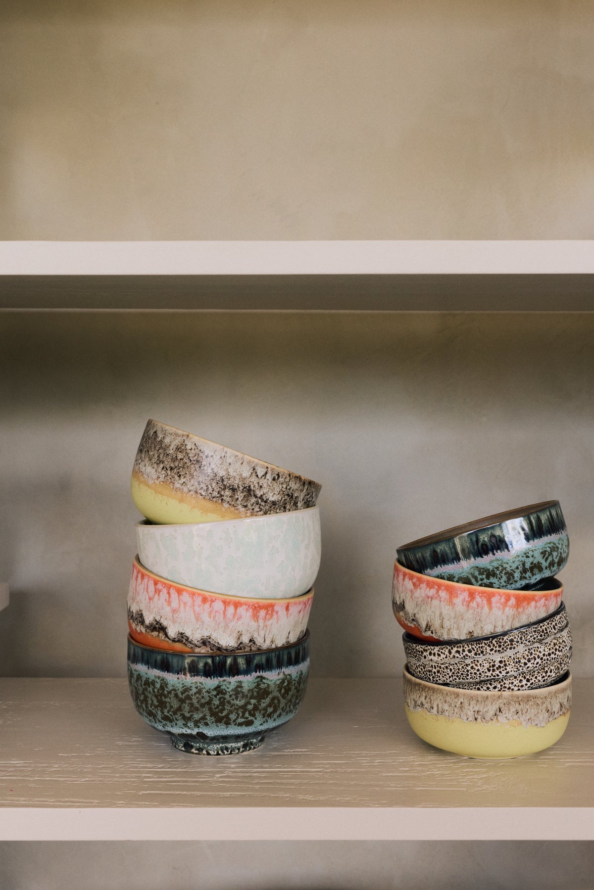 70s Ceramics – Noodle Bowls, Sunset (set of 4) – HKLIVING – view 5