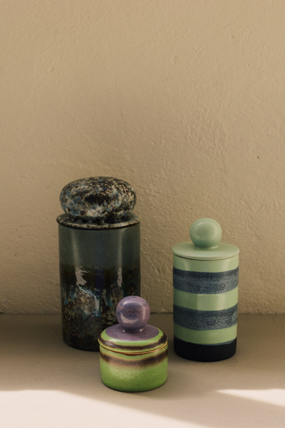 70s Ceramics – Medium Storage Jar, River