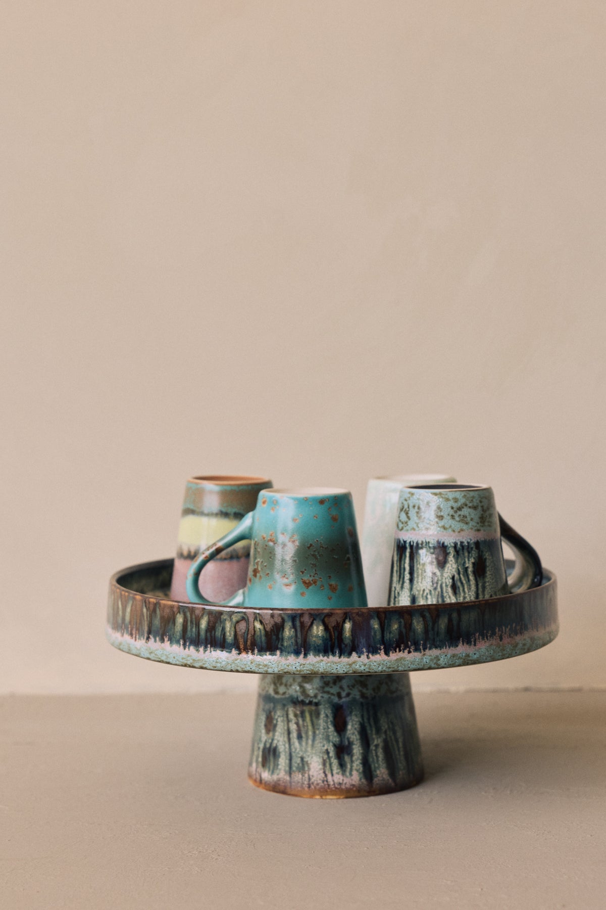 70s Ceramics – Fußschale, Birthstone – HKLIVING – Ansicht 2
