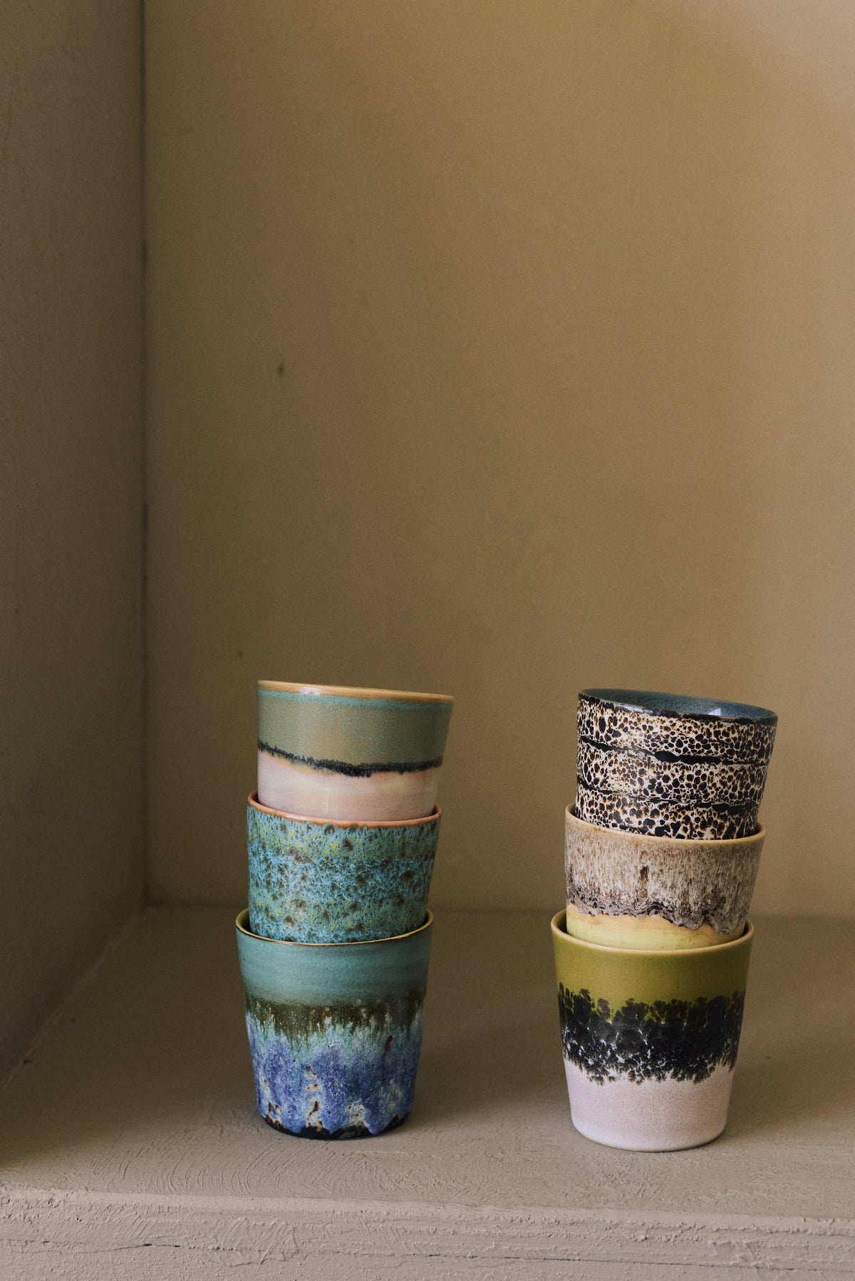 70s Ceramics – Kaffeetassen, Indulgence (6-Set) – HKLIVING – Ansicht 2