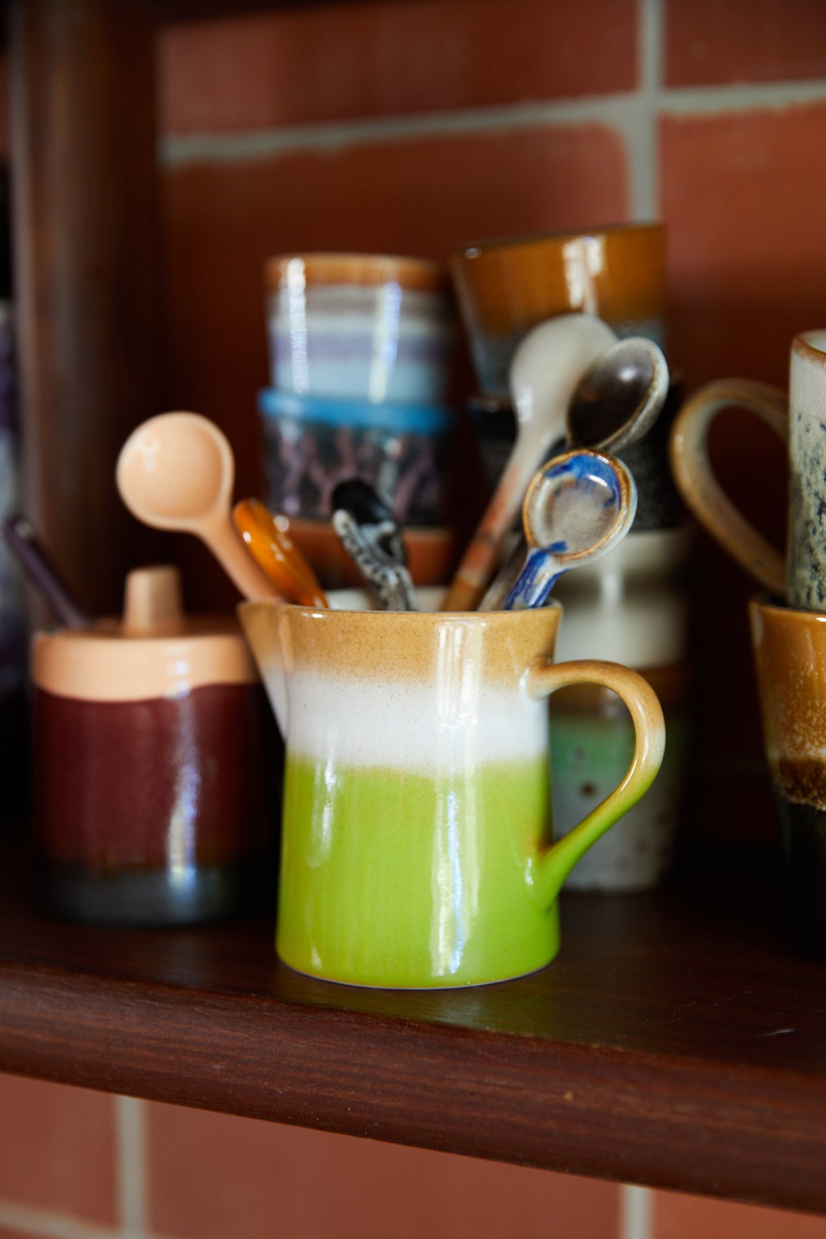 70s Ceramics – Löffel L, Breeze (4-Set) – HKLIVING – Ansicht 2