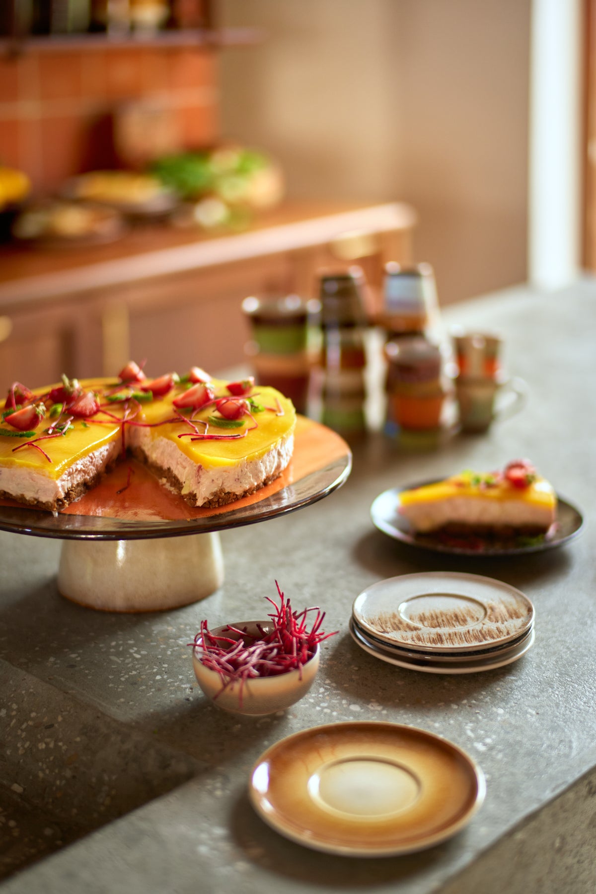 70s Ceramics – Untertassen, Big Sur (4-Set) – HKLIVING – Ansicht 10