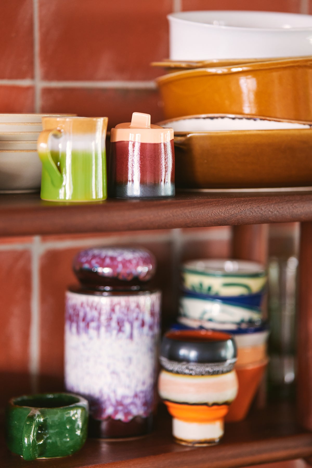 70s Ceramics – Milchkännchen & Zuckerdose, Foreland – HKLIVING – Ansicht 2