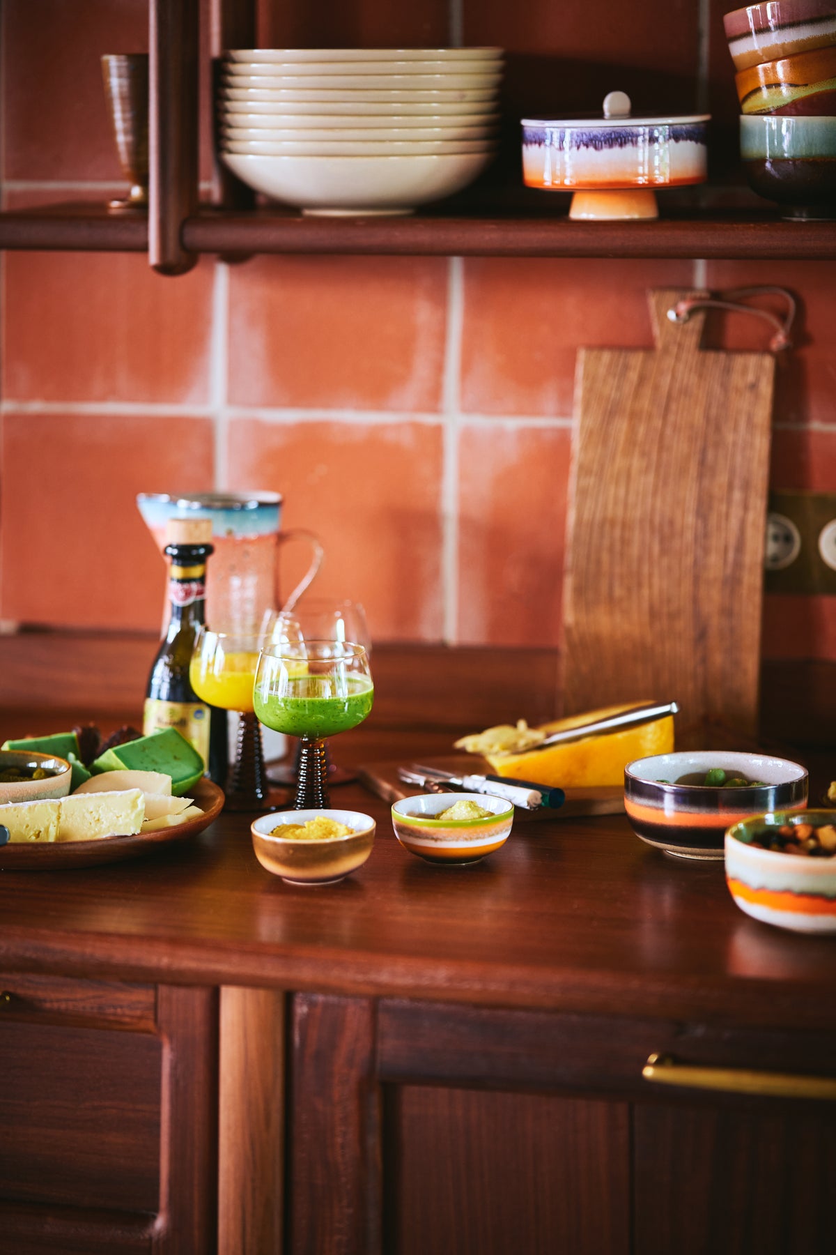 70s Ceramics – Dessertschalen, Humus (4-Set) – HKLIVING – Ansicht 2