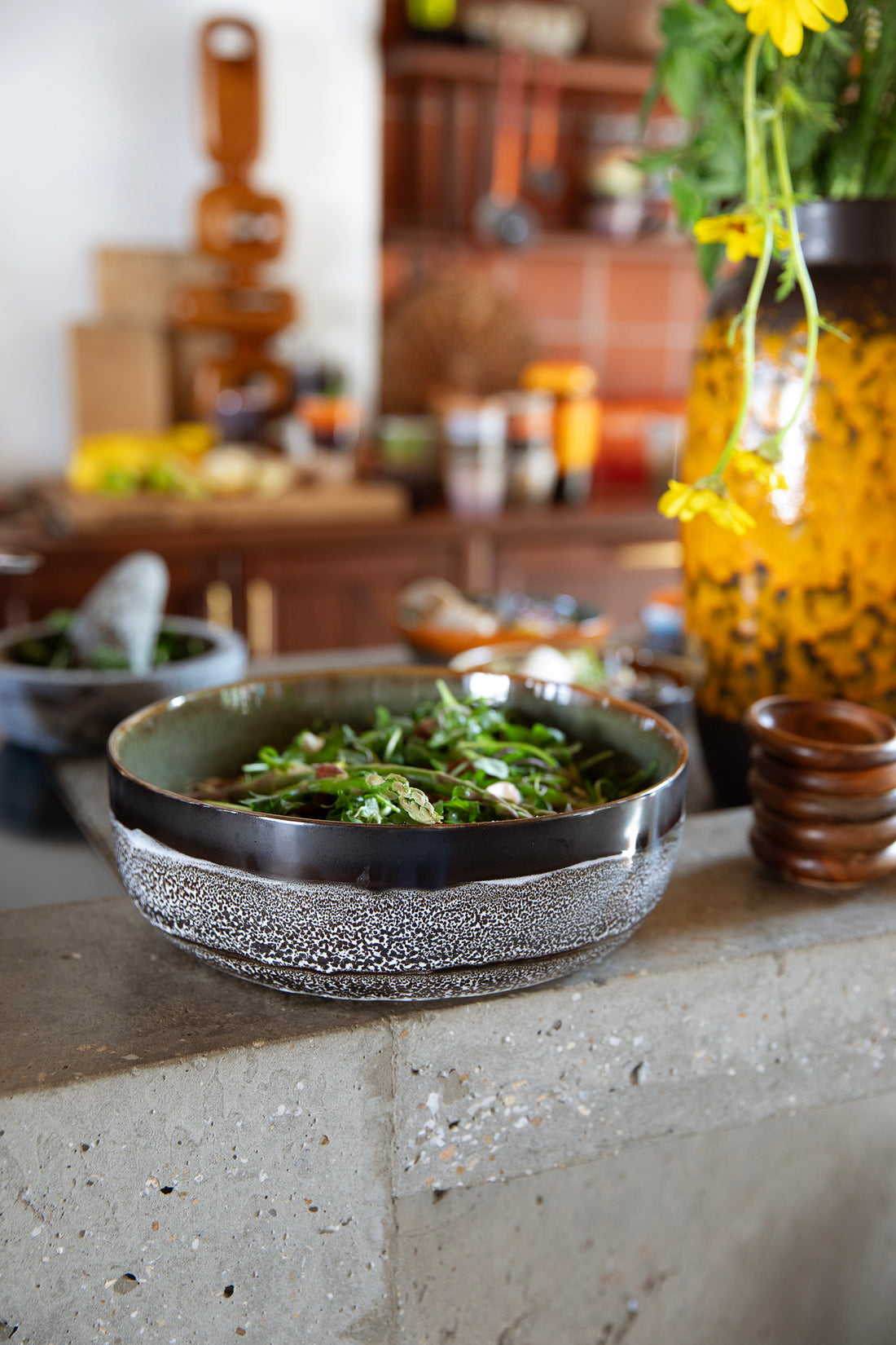 70s Ceramics – Salatschüssel, Rock on