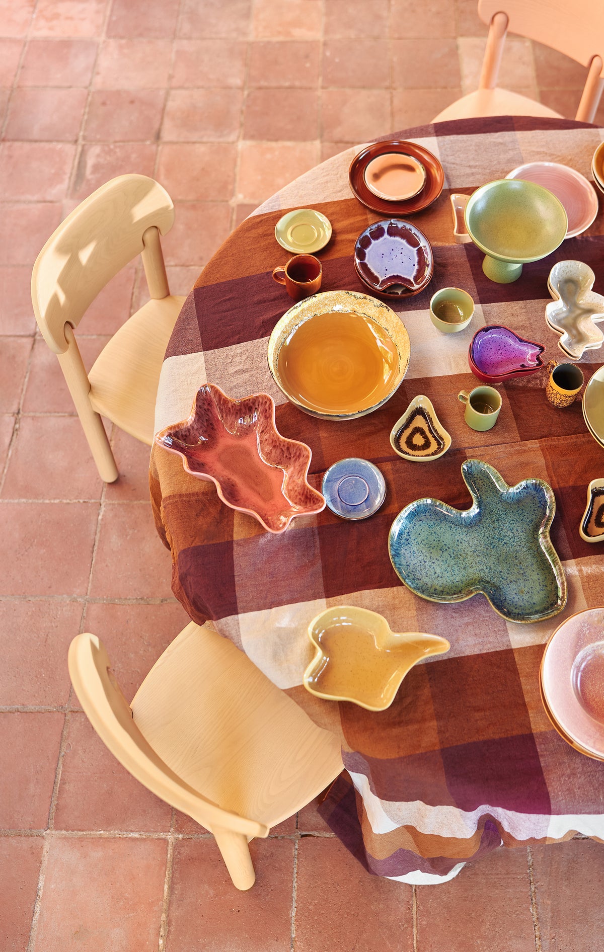 70s Ceramics – Salatschüssel, Sunflower – HKLIVING – Ansicht 2