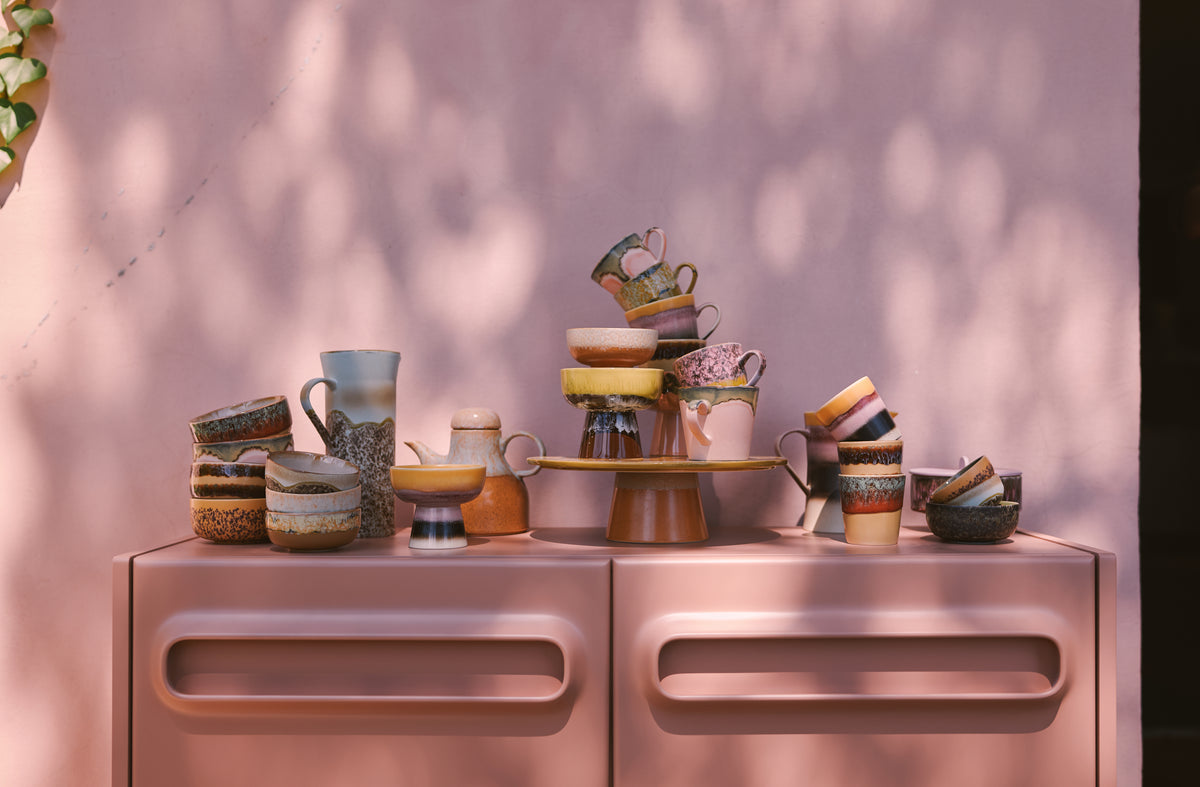 70s Ceramics – Kaffeetassen, Valley (6-Set) – HKLIVING – Ansicht 5
