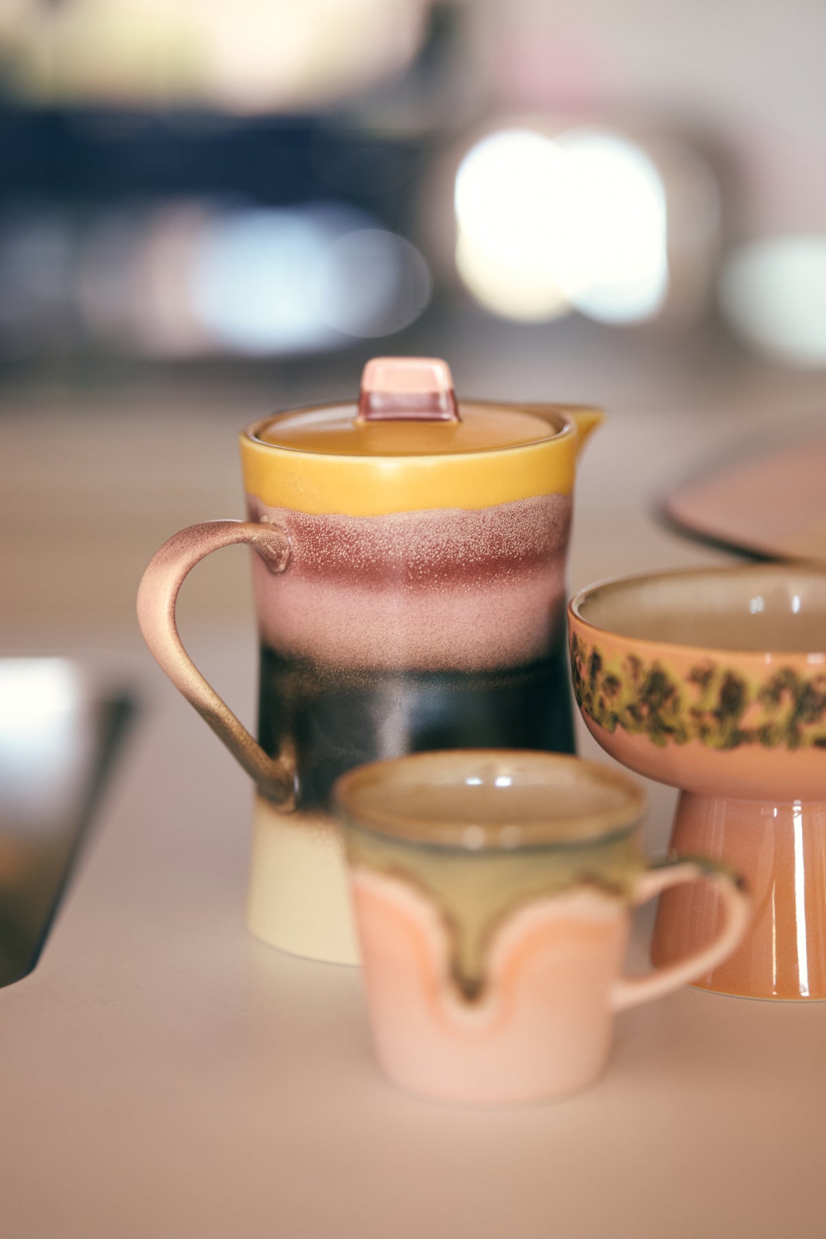 70s Ceramics – Teekanne, Sunset – HKLIVING – Ansicht 2