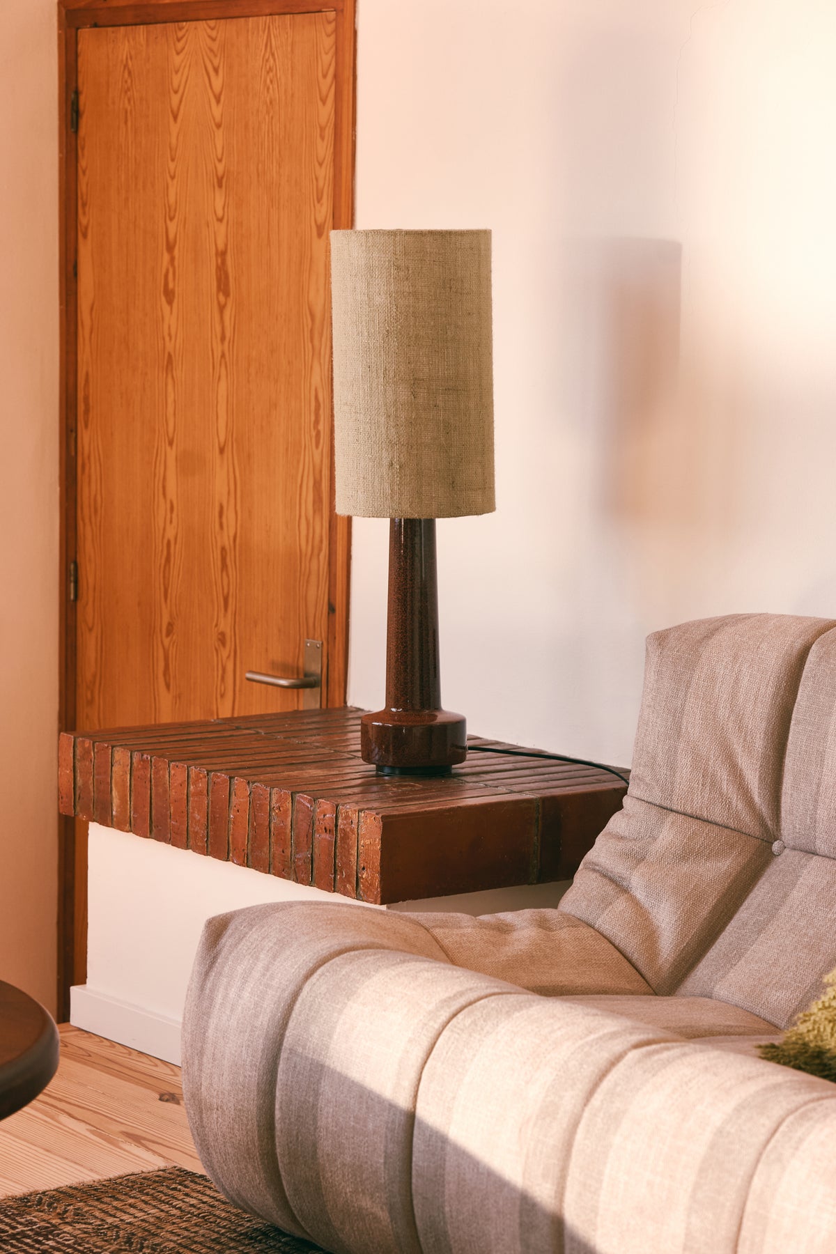 Jute Zylinder-Lampenschirm – HKLIVING – Ansicht 7