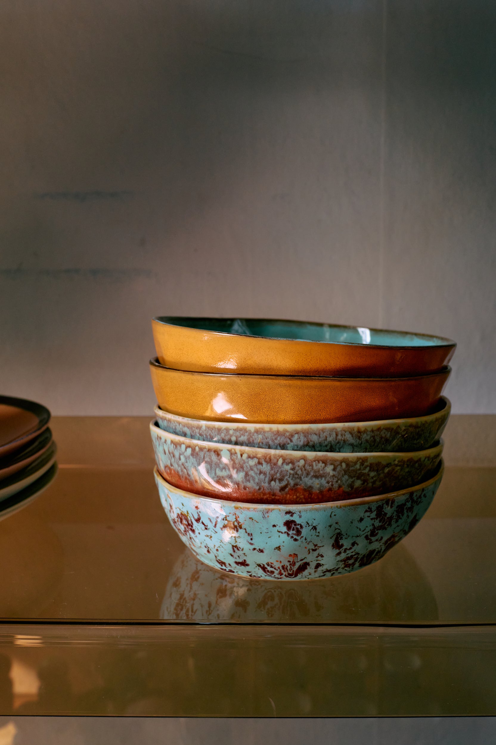 70s Ceramics – Pasta Bowls, Patina (2-Set)