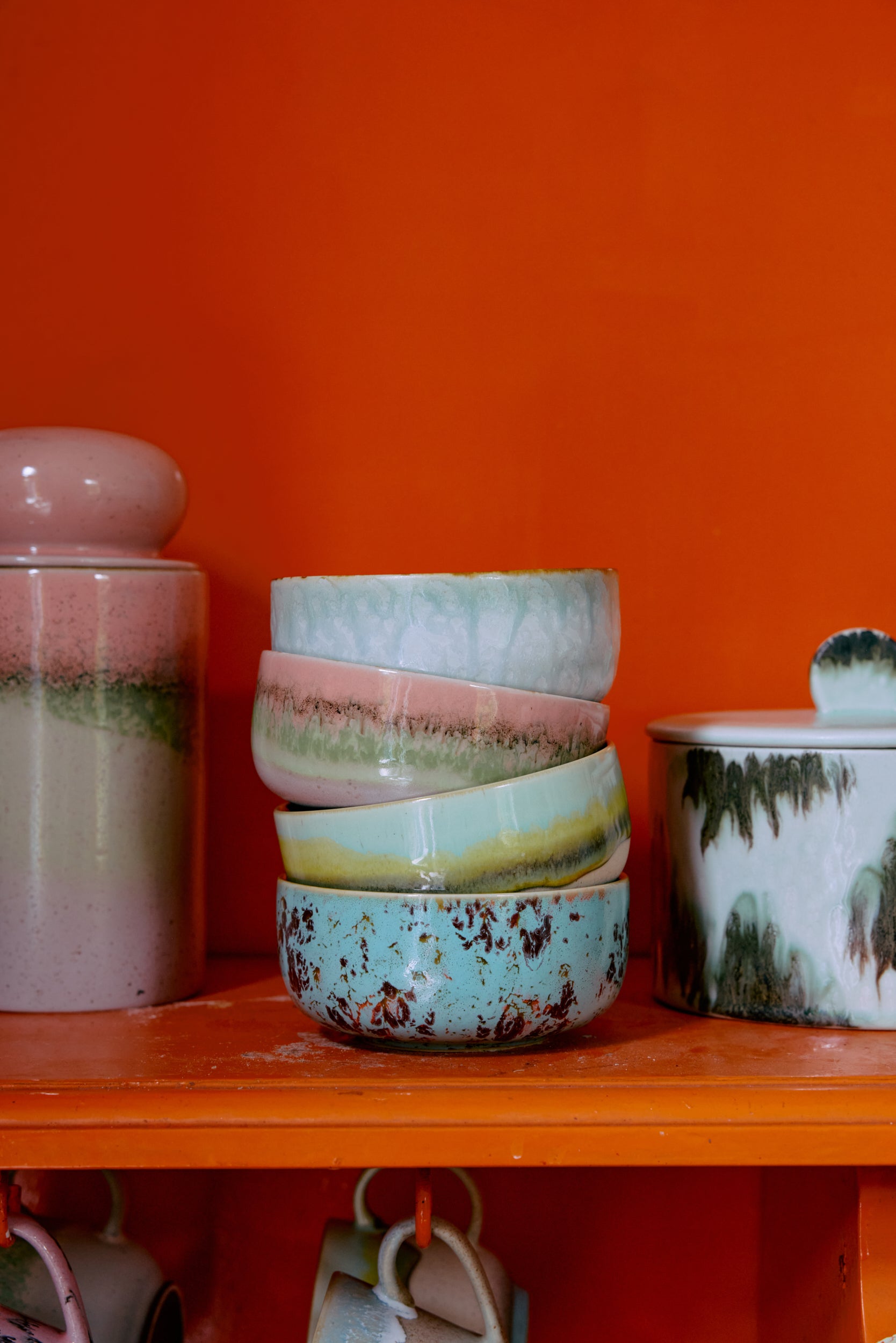 70s Ceramics – Dessertschalen, Impression (4-Set)