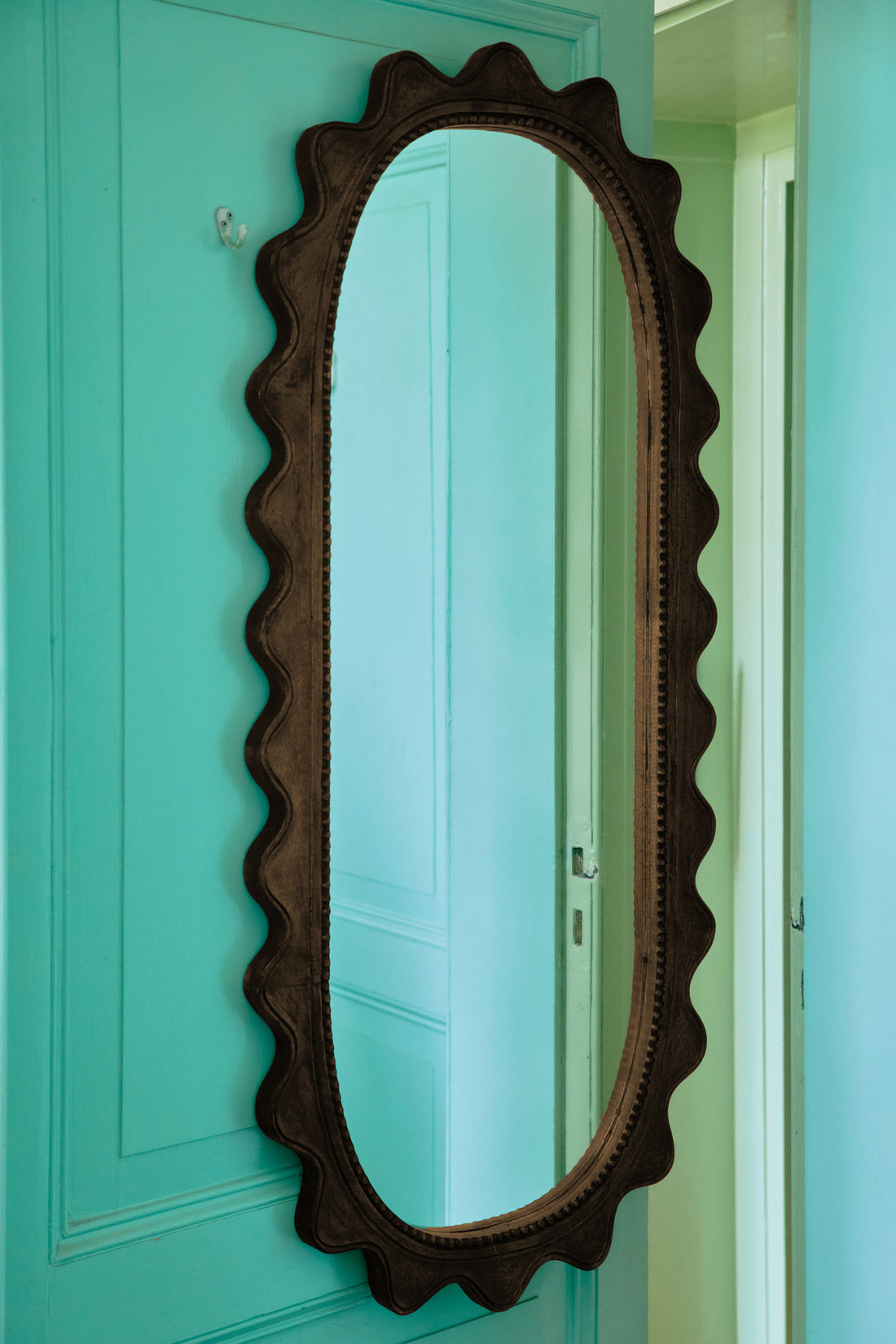 Wooden Ripple Spiegel