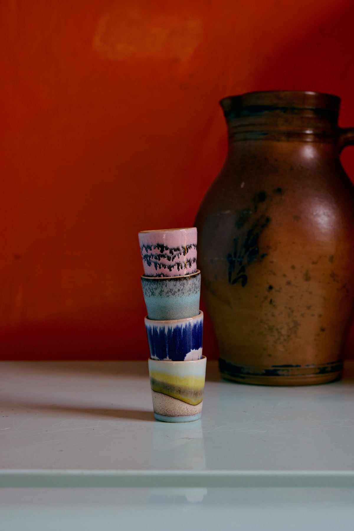 70s Ceramics – Eierbecher, Vibrance (4-Set) – HKLIVING – Ansicht 2