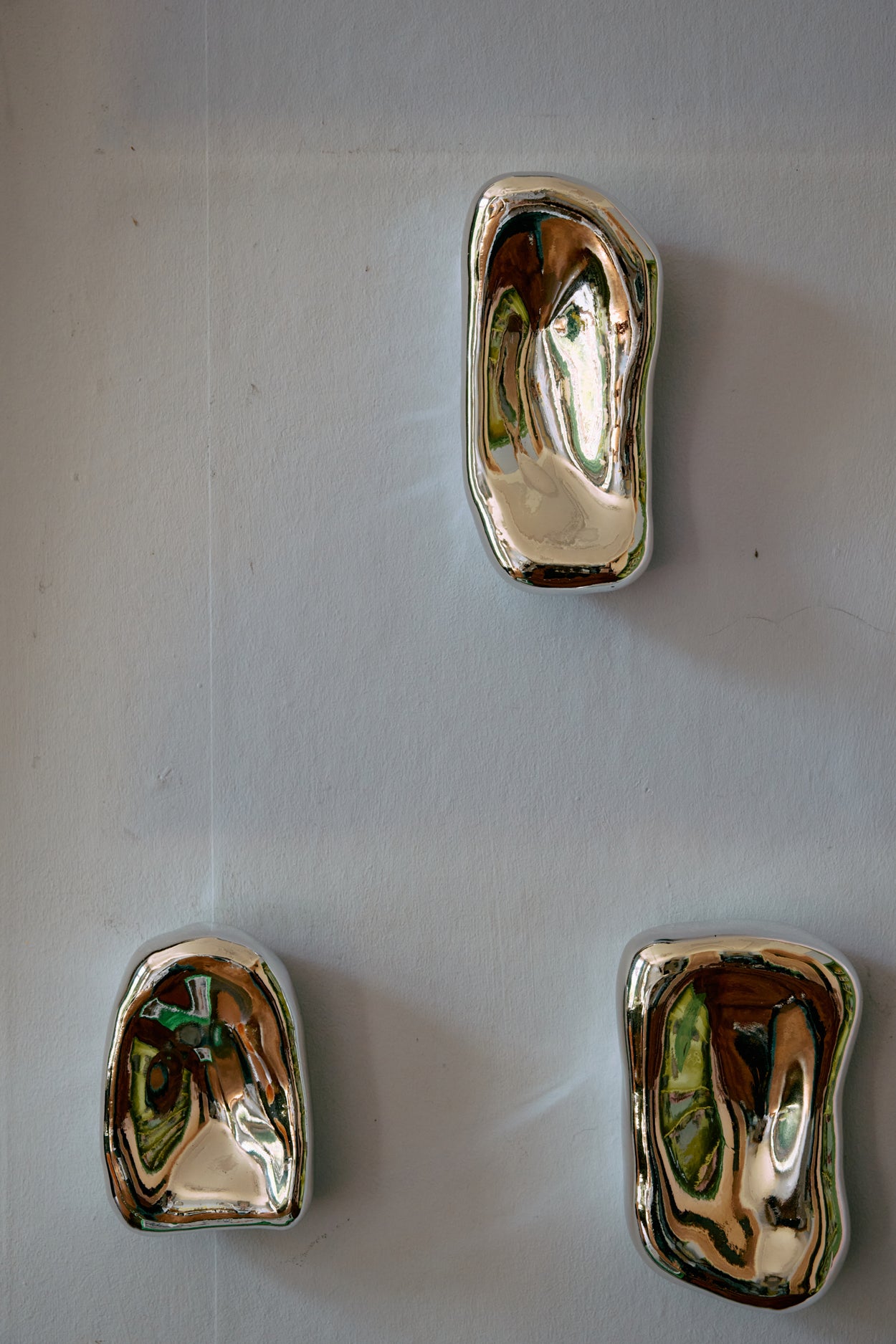 Glass sculpture chrome no.1