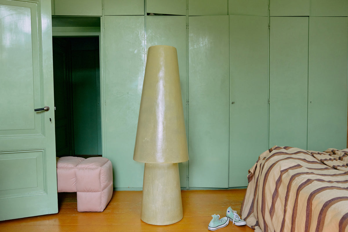 Glassfibre Stehleuchte, Soft Green – HKLIVING – Ansicht 7