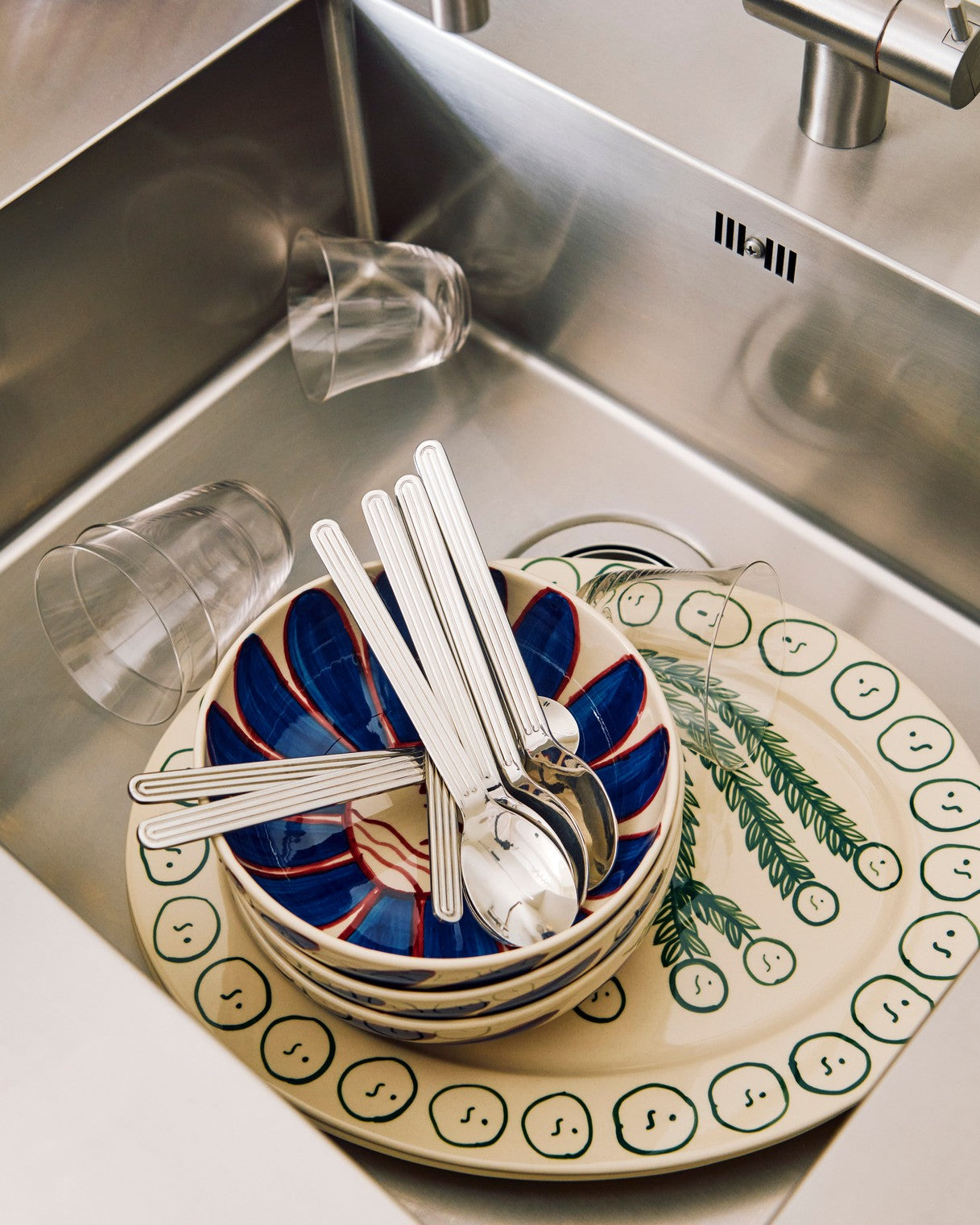 La Pittura Bowl Ø18cm - Deep Blue Flower