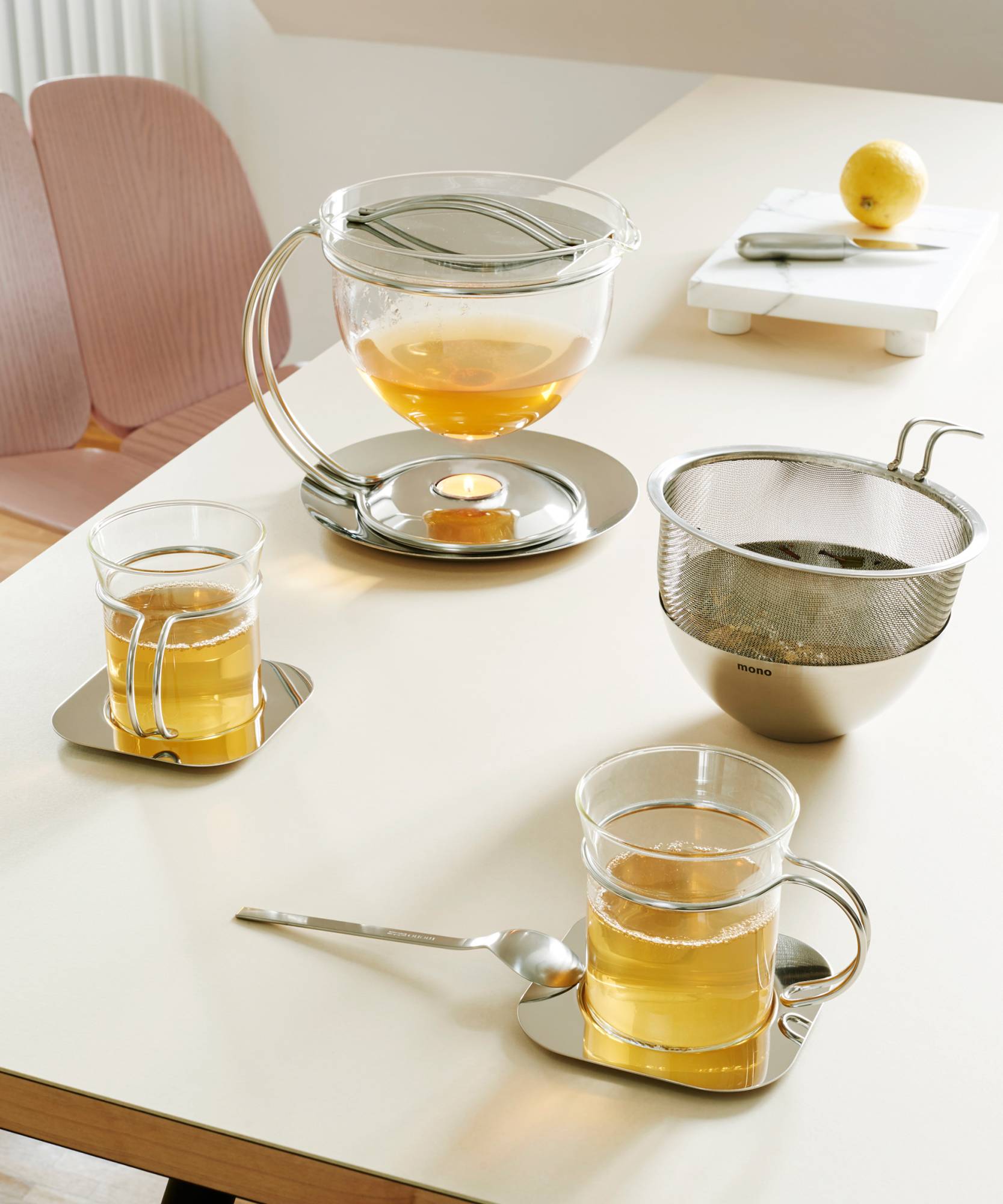 Mono Filio Glass Teapot with Integrated Warmer - Thumbnail 5
