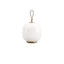 Brass / Glossy White Opal Glass