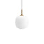 Brass / Glossy White Opal Glass